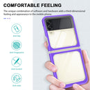 For Samsung Galaxy Z Flip4 Clear Acrylic+PC+TPU Shockproof Phone Case(Purple)