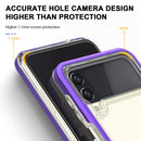 For Samsung Galaxy Z Flip4 Clear Acrylic+PC+TPU Shockproof Phone Case(Purple)