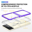 For Samsung Galaxy Z Flip4 Clear Acrylic+PC+TPU Shockproof Phone Case(Purple)