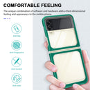 For Samsung Galaxy Z Flip4 Clear Acrylic+PC+TPU Shockproof Phone Case(Dark Green)
