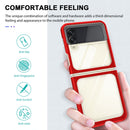 For Samsung Galaxy Z Flip4 Clear Acrylic+PC+TPU Shockproof Phone Case(Red)
