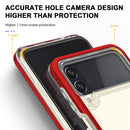 For Samsung Galaxy Z Flip4 Clear Acrylic+PC+TPU Shockproof Phone Case(Red)