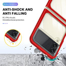 For Samsung Galaxy Z Flip4 Clear Acrylic+PC+TPU Shockproof Phone Case(Red)