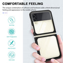 For Samsung Galaxy Z Flip4 Clear Acrylic+PC+TPU Shockproof Phone Case(Black)
