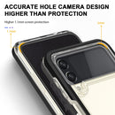 For Samsung Galaxy Z Flip4 Clear Acrylic+PC+TPU Shockproof Phone Case(Black)
