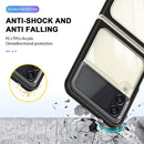 For Samsung Galaxy Z Flip4 Clear Acrylic+PC+TPU Shockproof Phone Case(Black)