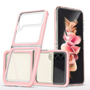 For Samsung Galaxy Z Flip4 Clear Acrylic+PC+TPU Shockproof Phone Case(Pink)