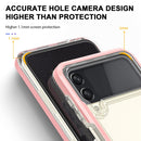 For Samsung Galaxy Z Flip4 Clear Acrylic+PC+TPU Shockproof Phone Case(Pink)
