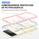 For Samsung Galaxy Z Flip4 Clear Acrylic+PC+TPU Shockproof Phone Case(Pink)