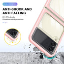 For Samsung Galaxy Z Flip4 Clear Acrylic+PC+TPU Shockproof Phone Case(Pink)