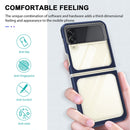 For Samsung Galaxy Z Flip4 Clear Acrylic+PC+TPU Shockproof Phone Case(Navy Blue)