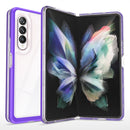 For Samsung Galaxy Z Fold4 Clear Acrylic+PC+TPU Shockproof Phone Case(Purple)