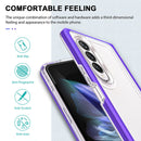 For Samsung Galaxy Z Fold4 Clear Acrylic+PC+TPU Shockproof Phone Case(Purple)