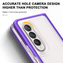 For Samsung Galaxy Z Fold4 Clear Acrylic+PC+TPU Shockproof Phone Case(Purple)