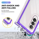 For Samsung Galaxy Z Fold4 Clear Acrylic+PC+TPU Shockproof Phone Case(Purple)
