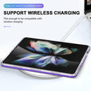 For Samsung Galaxy Z Fold4 Clear Acrylic+PC+TPU Shockproof Phone Case(Purple)