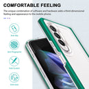 For Samsung Galaxy Z Fold4 Clear Acrylic+PC+TPU Shockproof Phone Case(Dark Green)