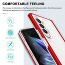 For Samsung Galaxy Z Fold4 Clear Acrylic+PC+TPU Shockproof Phone Case(Red)