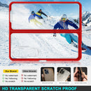 For Samsung Galaxy Z Fold4 Clear Acrylic+PC+TPU Shockproof Phone Case(Red)