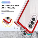 For Samsung Galaxy Z Fold4 Clear Acrylic+PC+TPU Shockproof Phone Case(Red)