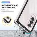 For Samsung Galaxy Z Fold4 Clear Acrylic+PC+TPU Shockproof Phone Case(Black)