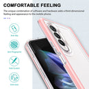 For Samsung Galaxy Z Fold4 Clear Acrylic+PC+TPU Shockproof Phone Case(Pink)