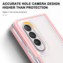 For Samsung Galaxy Z Fold4 Clear Acrylic+PC+TPU Shockproof Phone Case(Pink)