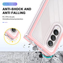 For Samsung Galaxy Z Fold4 Clear Acrylic+PC+TPU Shockproof Phone Case(Pink)
