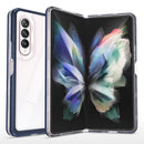 For Samsung Galaxy Z Fold4 Clear Acrylic+PC+TPU Shockproof Phone Case(Navy Blue)