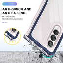 For Samsung Galaxy Z Fold4 Clear Acrylic+PC+TPU Shockproof Phone Case(Navy Blue)