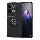 For OPPO Reno8 Pro Metal Ring Holder 360 Degree Rotating TPU Phone Case(Black)