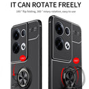 For OPPO Reno8 Pro Metal Ring Holder 360 Degree Rotating TPU Phone Case(Black)
