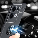 For OPPO Reno8 Pro Metal Ring Holder 360 Degree Rotating TPU Phone Case(Black)