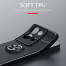 For OPPO Reno8 Pro Metal Ring Holder 360 Degree Rotating TPU Phone Case(Black)