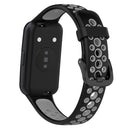 For Huawei Band 7 / 7 NFC Two-color Breathable Silicone Watch Band(Black+Grey)