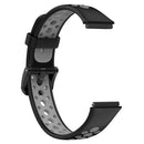 For Huawei Band 7 / 7 NFC Two-color Breathable Silicone Watch Band(Black+Grey)