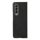 For Samsung Galaxy Z Fold4 Two-color Litchi Texture PU Phone Case(Black)