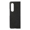 For Samsung Galaxy Z Fold4 Two-color Litchi Texture PU Phone Case(Black)