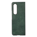 For Samsung Galaxy Z Fold4 Two-color Litchi Texture PU Phone Case(Green)