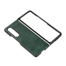 For Samsung Galaxy Z Fold4 Two-color Litchi Texture PU Phone Case(Green)