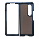For Samsung Galaxy Z Fold4 Two-color Litchi Texture PU Phone Case(Black)