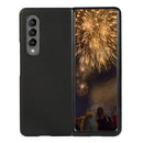 For Samsung Galaxy Z Fold4 Two-color Litchi Texture Phone Case(Black)