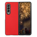 For Samsung Galaxy Z Fold4 Two-color Litchi Texture Phone Case(Red)