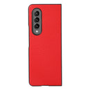 For Samsung Galaxy Z Fold4 Two-color Litchi Texture Phone Case(Red)