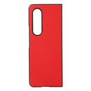 For Samsung Galaxy Z Fold4 Two-color Litchi Texture Phone Case(Red)