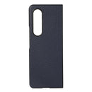 For Samsung Galaxy Z Fold4 Two-color Litchi Texture Phone Case(Blue)