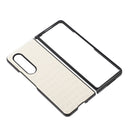 For Samsung Galaxy Z Fold4 Crocodile Texture PU Leather Protective Phone Case(White)