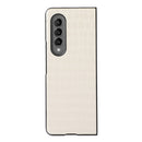 For Samsung Galaxy Z Fold4 Crocodile Texture PU Leather Protective Phone Case(White)