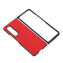 For Samsung Galaxy Z Fold4 Cross Texture PU Leather Phone Case(Red)