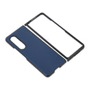For Samsung Galaxy Z Fold4 Cross Texture PU Leather Phone Case(Blue)